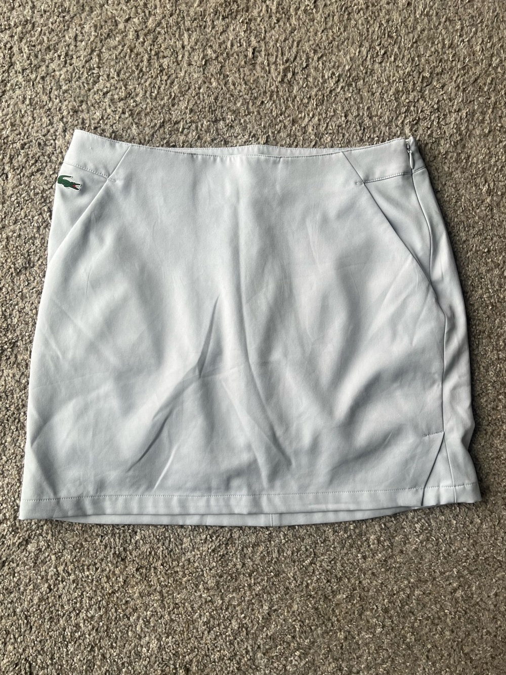 Lacoste White Mini Skirt with Signature Croc Tennis Golf Pickleball